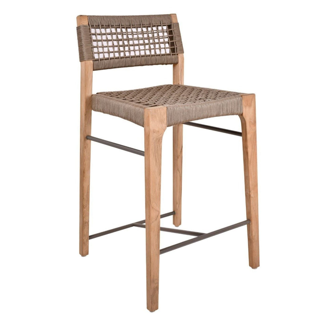 NORFOLK OUTDOOR BAR CHAIR | STONE | 2 SEAT HEIGHTS - Green Design Gallery