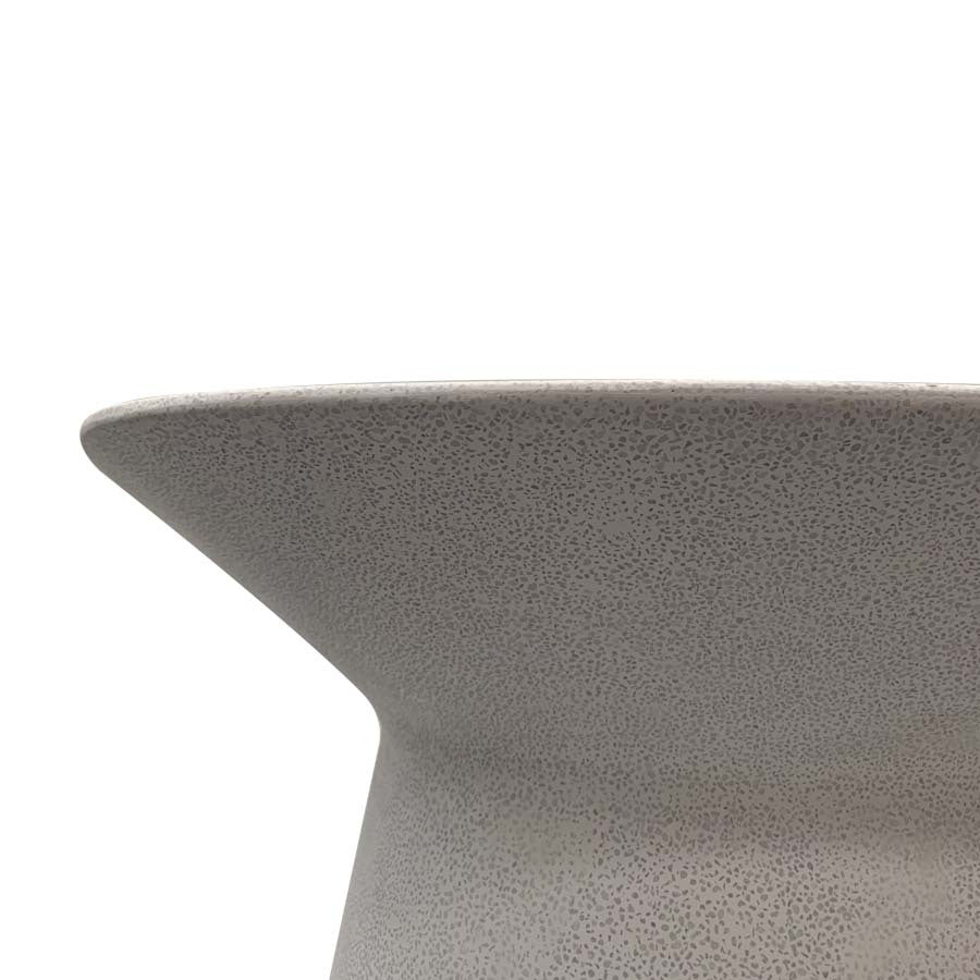 NORFOLK STONE SIDE TABLE + STOOL / WHITE (INDOOR-OUTDOOR) - Green Design Gallery