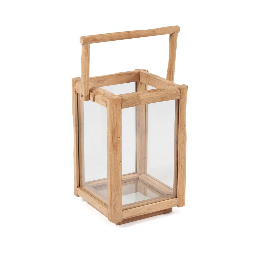 NUSA LANTERN | RECLAIMED TEAK | IN-OUTDOORS | 2 SIZES - Green Design Gallery