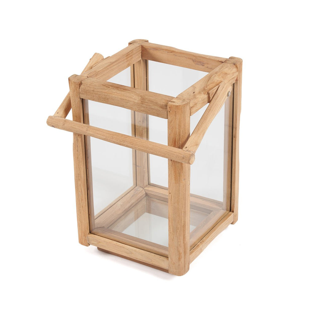NUSA LANTERN | RECLAIMED TEAK | IN-OUTDOORS | 2 SIZES - Green Design Gallery