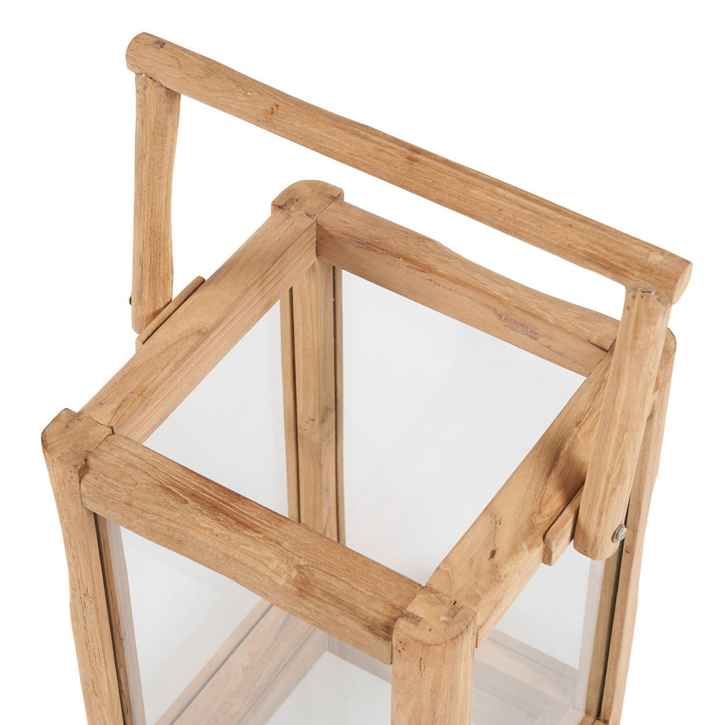 NUSA LANTERN | RECLAIMED TEAK | IN-OUTDOORS | 2 SIZES - Green Design Gallery