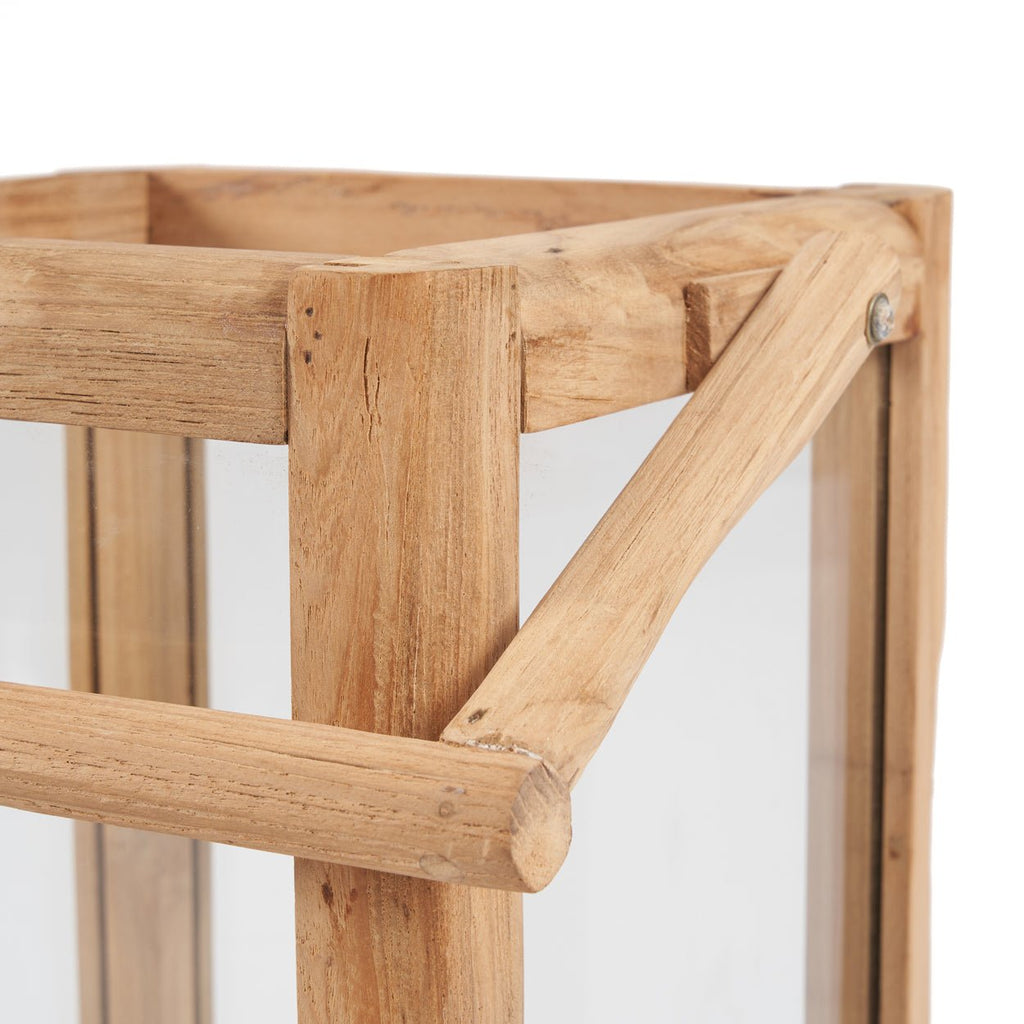 NUSA LANTERN | RECLAIMED TEAK | IN-OUTDOORS | 2 SIZES - Green Design Gallery