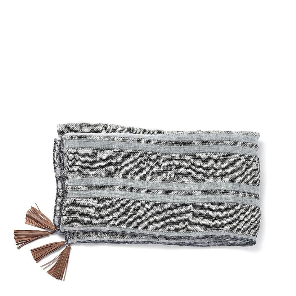 OASIS THROW | 100% LINEN | GREY - Green Design Gallery
