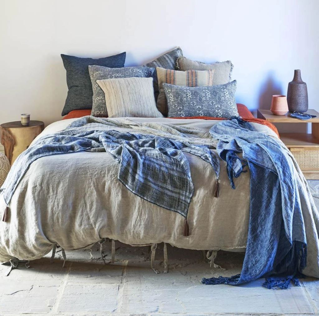 OASIS THROW | 100% LINEN | GREY - Green Design Gallery