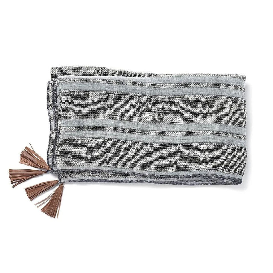 OASIS THROW | 100% LINEN | GREY - Green Design Gallery