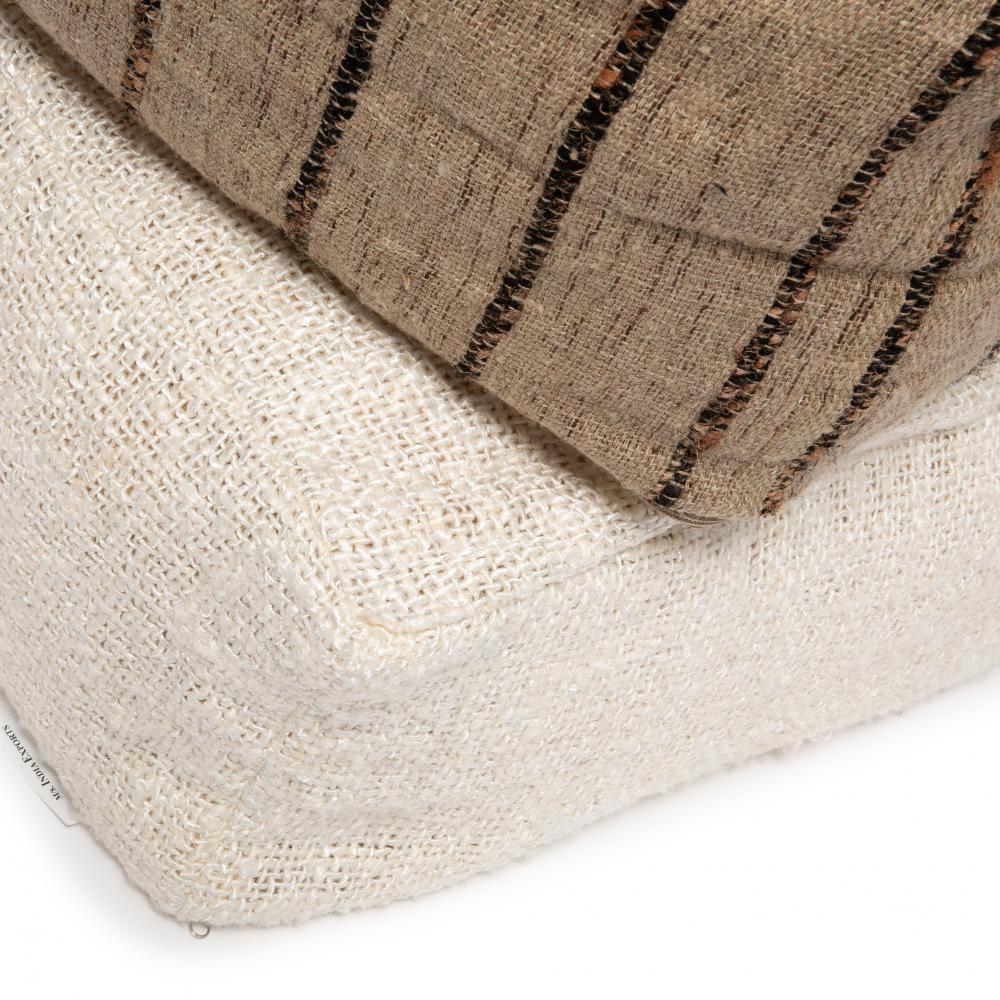 OH MY GEE POUF | BEIGE + BLACK - Green Design Gallery