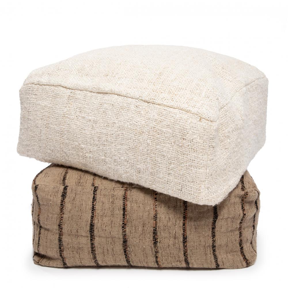 OH MY GEE POUF | BEIGE + BLACK - Green Design Gallery