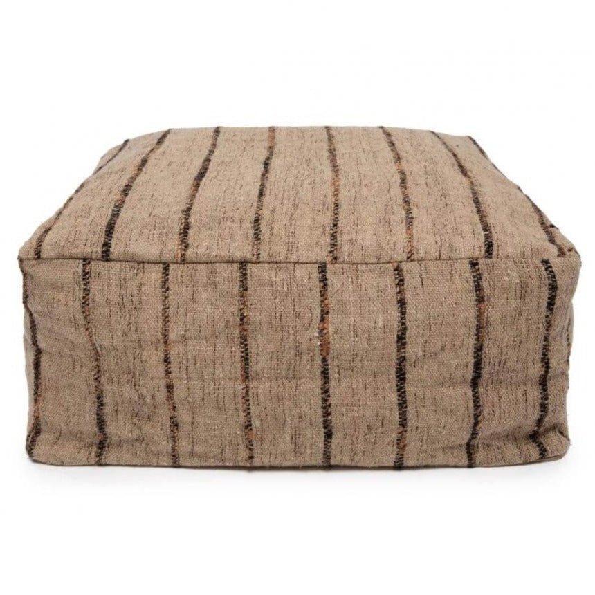 OH MY GEE POUF | BEIGE + BLACK - Green Design Gallery