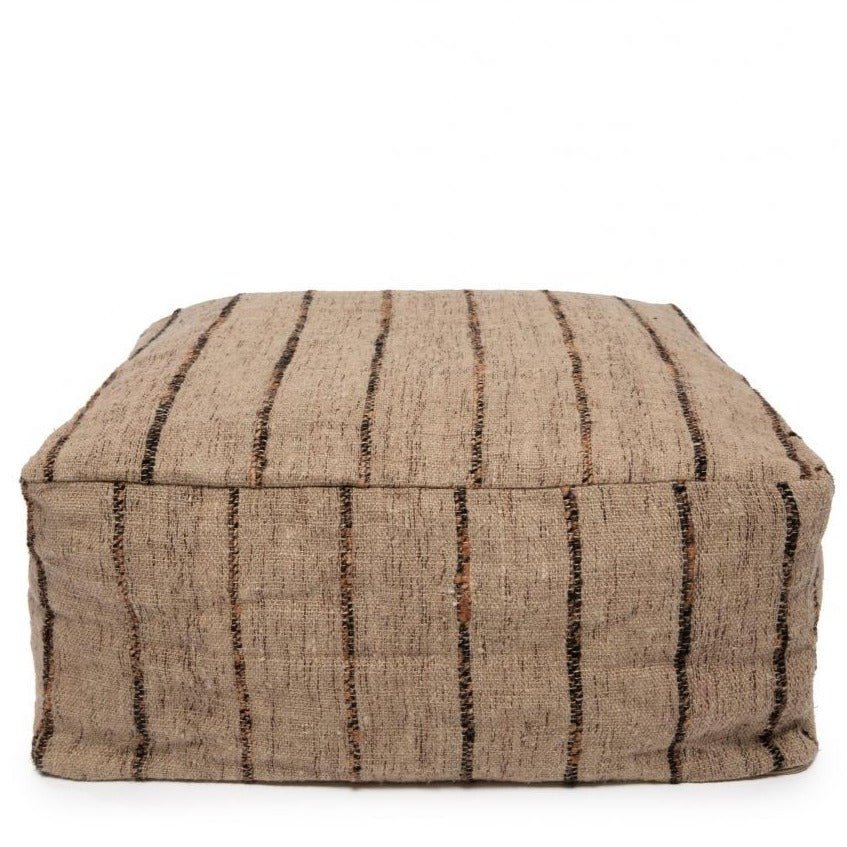 OH MY GEE POUF | BEIGE + BLACK - Green Design Gallery