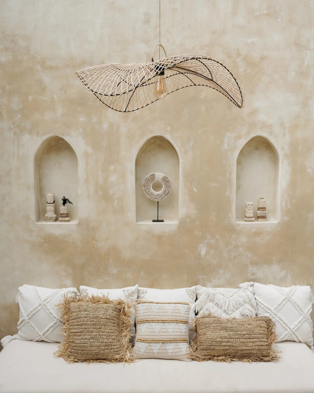 OMBAK PENDANT SHADE | NATURAL RATTAN | LARGE - Green Design Gallery