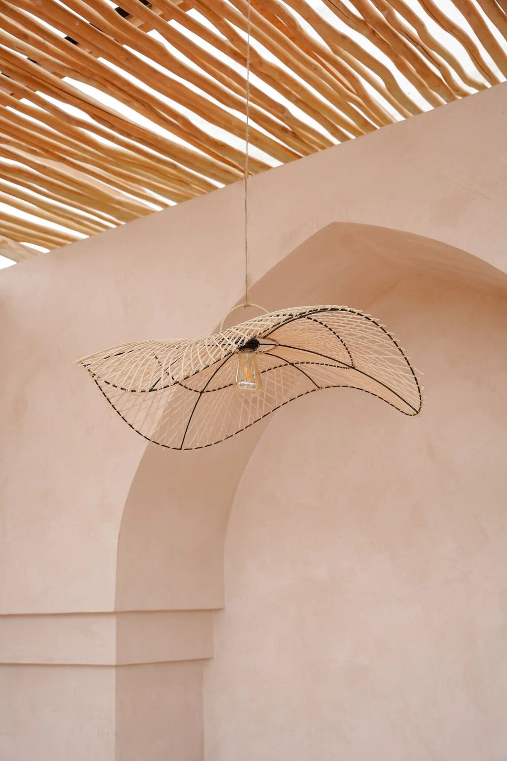 OMBAK PENDANT SHADE | NATURAL RATTAN | LARGE - Green Design Gallery