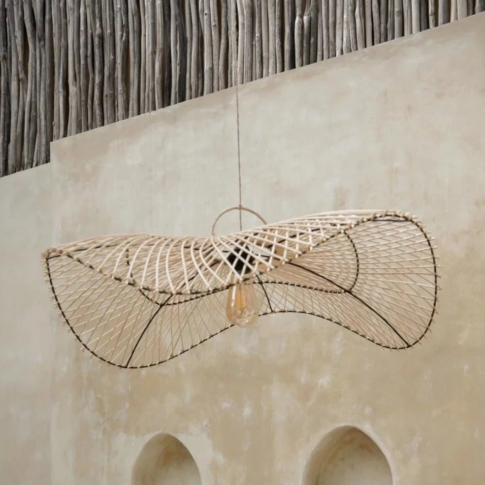 OMBAK PENDANT SHADE | NATURAL RATTAN | LARGE - Green Design Gallery