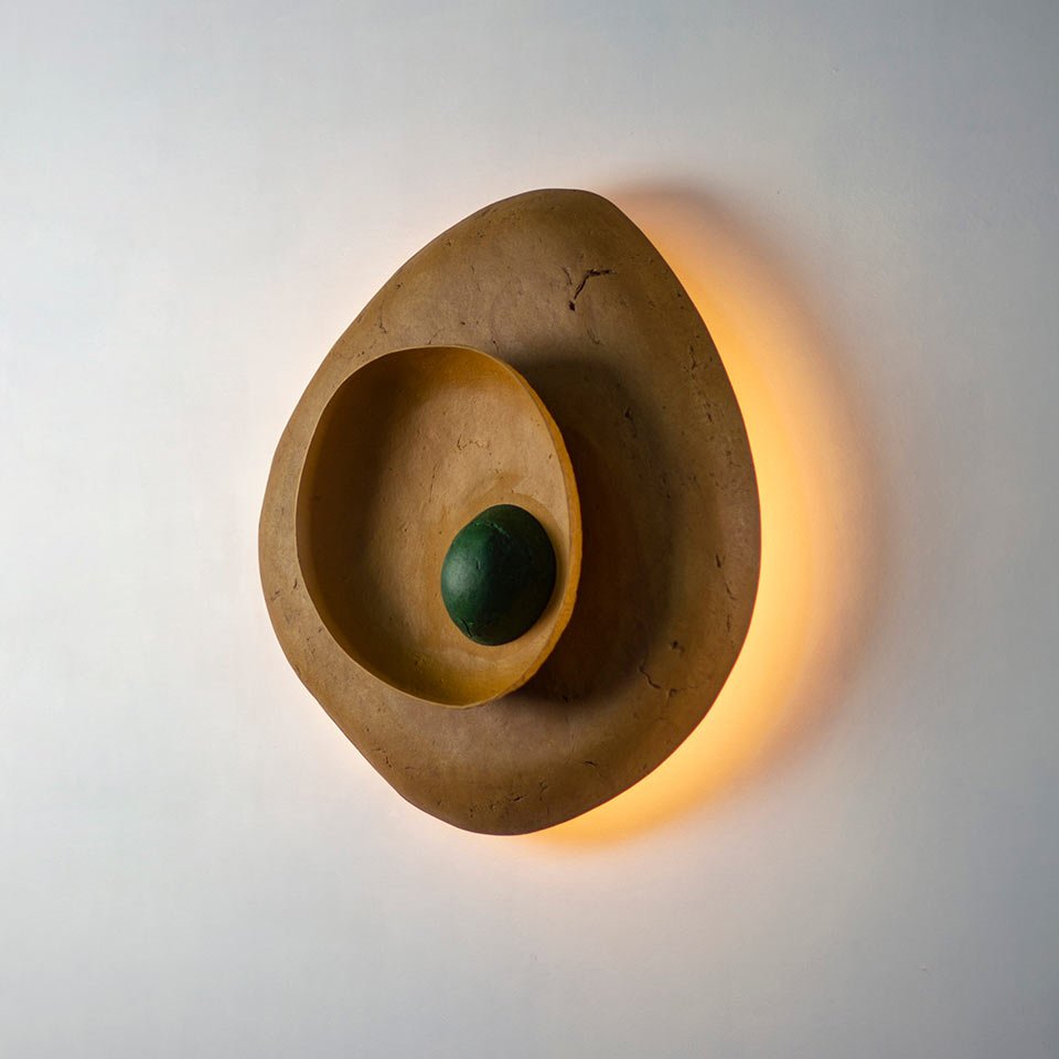 ORGANIC SCONCE LAMP | RECYCLED PAPER | VARIOUS COLORS - Green Design Gallery