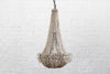 ORNATE ELONGATED CLAY BEADED CHANDELIER | GREY OMBRE | 3 SIZES - Green Design Gallery