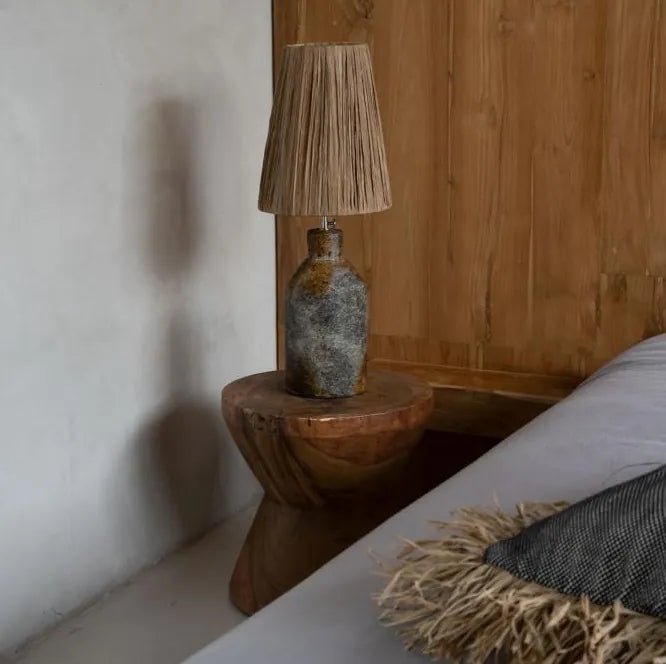 PACHA MAMA STOOL +SIDE TABLE | NATURAL - Green Design Gallery