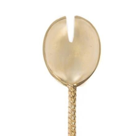 PALM TREE SALAD FORK | GOLD BRASS | SET OF 3 - Green Design Gallery