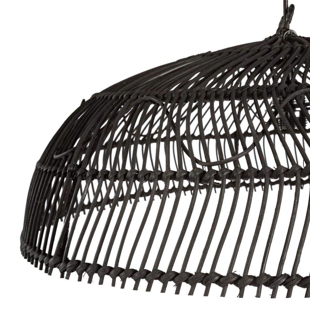 PARAGUAS PENDANT / BLACK RATTAN - Green Design Gallery
