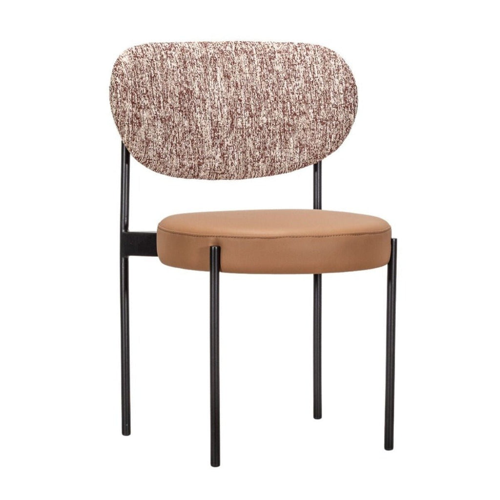 PATRICE DINING CHAIR | STACKABLE | CAMEL VG SEAT + EARTH BACK - Green Design Gallery