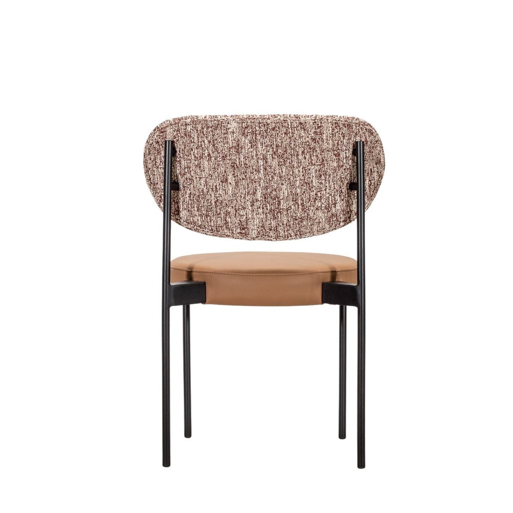 PATRICE DINING CHAIR | STACKABLE | CAMEL VG SEAT + EARTH BACK - Green Design Gallery