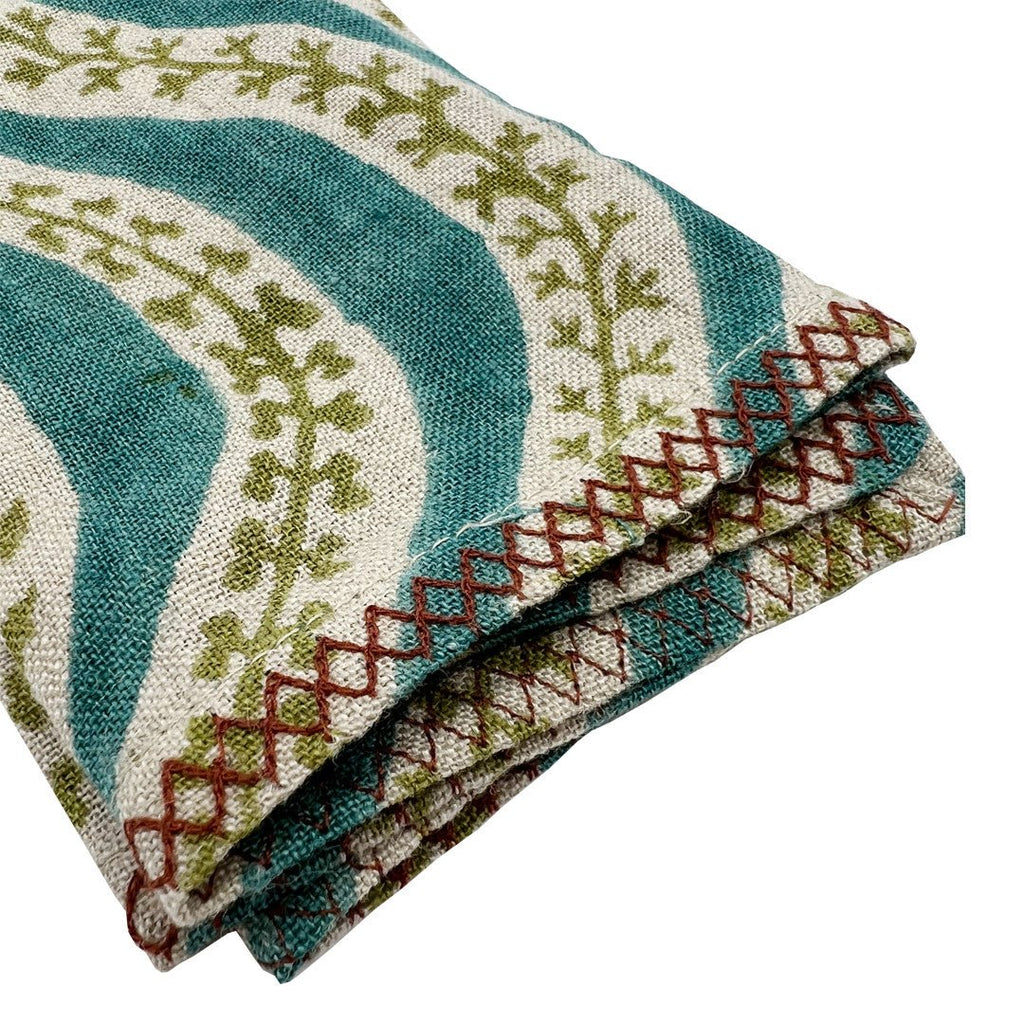 PERENNIAL GARLAND LINEN NAPKIN | SET OF 4 - Green Design Gallery