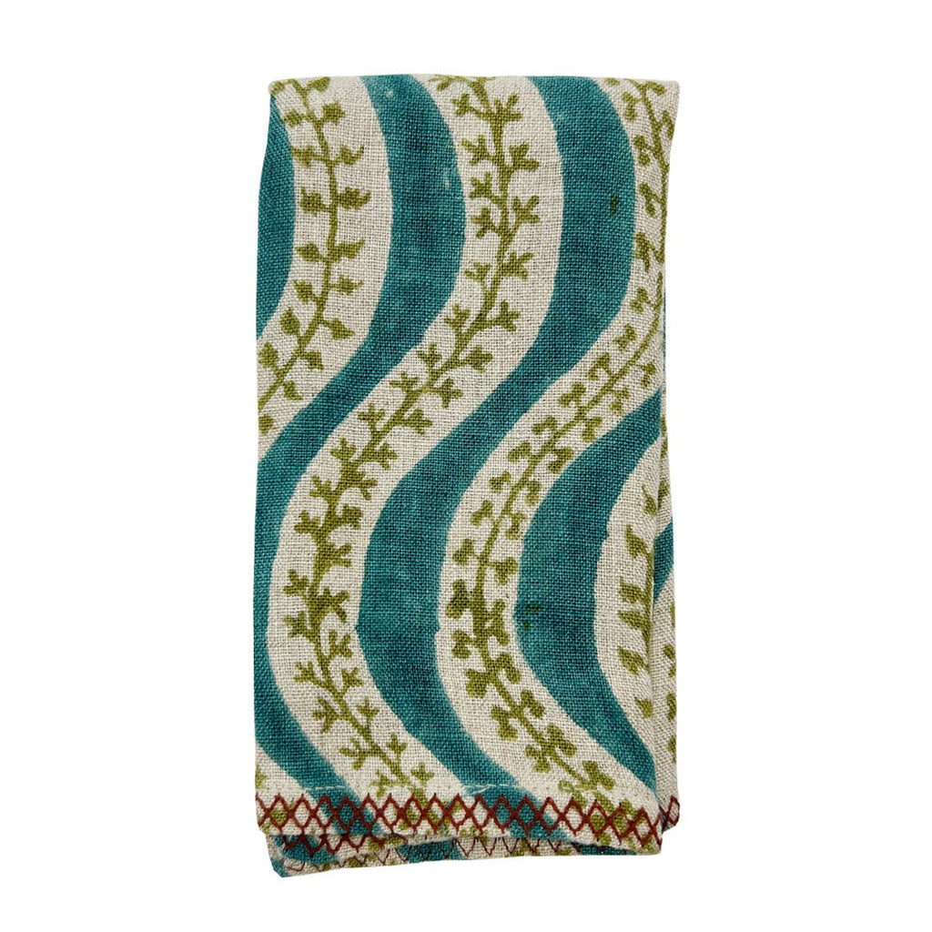 PERENNIAL GARLAND LINEN NAPKIN | SET OF 4 - Green Design Gallery
