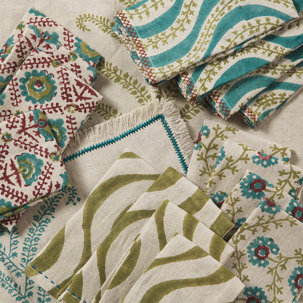PERENNIAL LINEN PLACEMAT | TEAL | SET OF 4 - Green Design Gallery