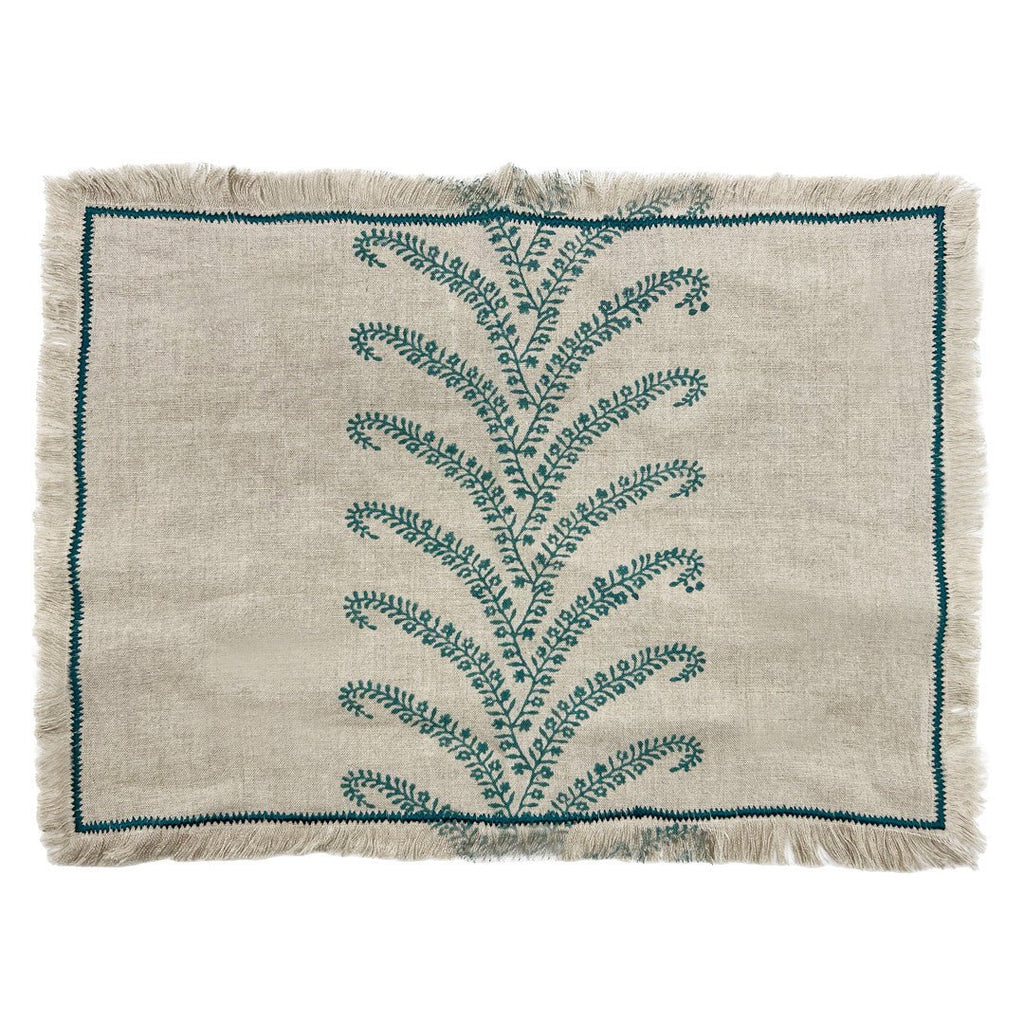PERENNIAL LINEN PLACEMAT | TEAL | SET OF 4 - Green Design Gallery