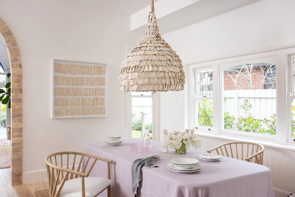 PETAL PENDANT LAMP | NATURAL CLAY - Green Design Gallery