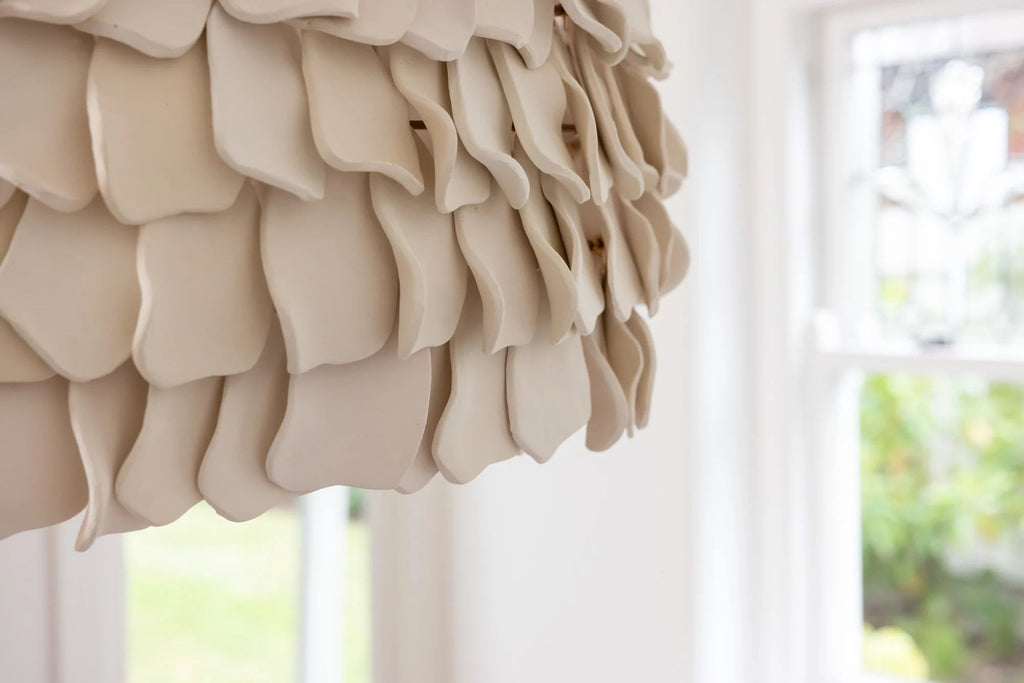 PETAL PENDANT LAMP | NATURAL CLAY - Green Design Gallery
