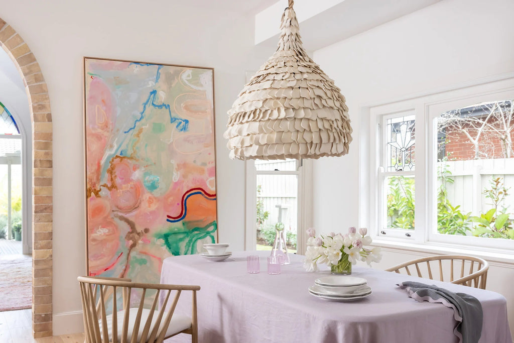 PETAL PENDANT LAMP | NATURAL CLAY - Green Design Gallery