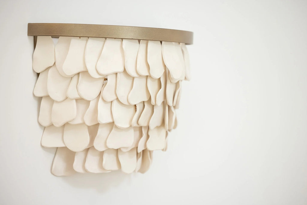 PETAL WALL SCONCE | NATURAL CLAY - Green Design Gallery