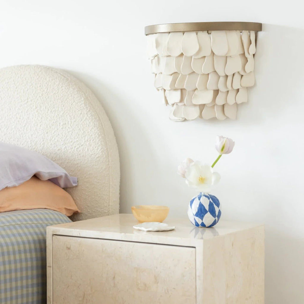 PETAL WALL SCONCE | NATURAL CLAY - Green Design Gallery