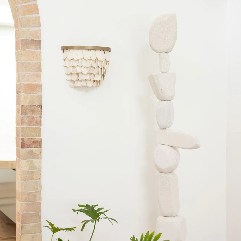 PETAL WALL SCONCE | NATURAL CLAY - Green Design Gallery