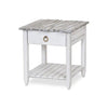PICKET FENCE SIDE TABLE | GREY+WHITE - Green Design Gallery
