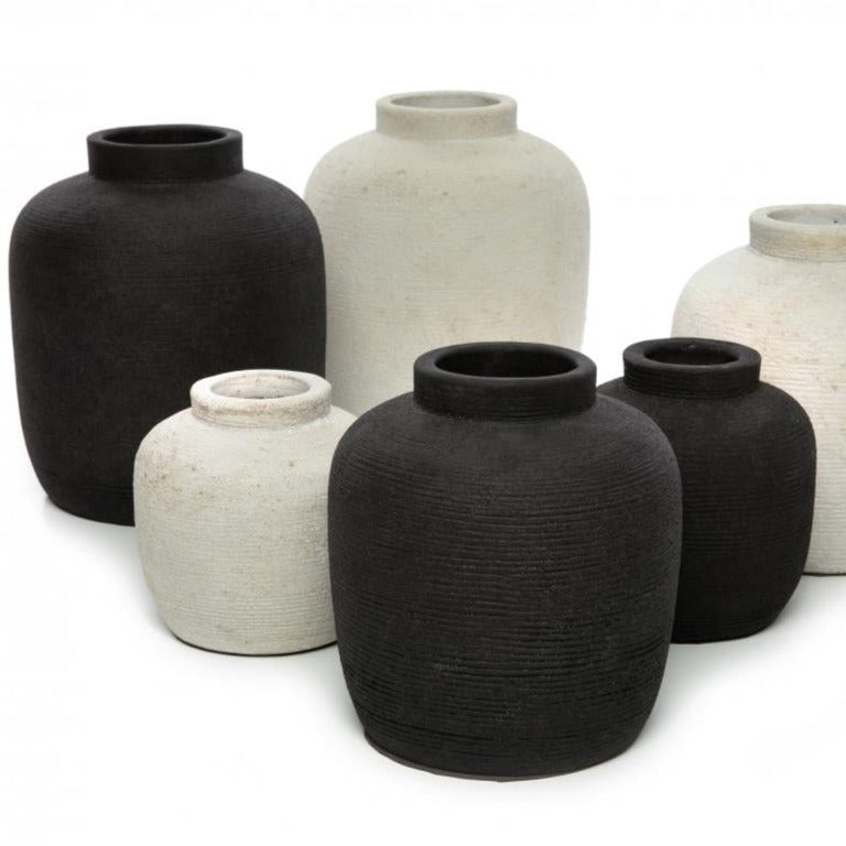PICKY TERRACOTTA VASE | BLACK | 3 SIZES - Green Design Gallery