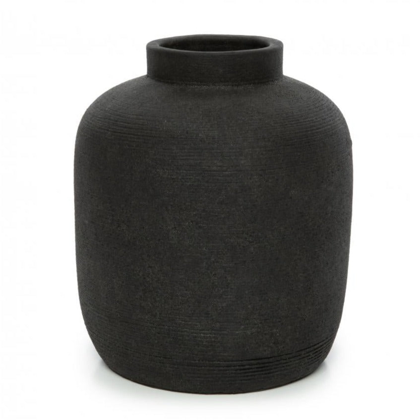 PICKY TERRACOTTA VASE | BLACK | 3 SIZES - Green Design Gallery