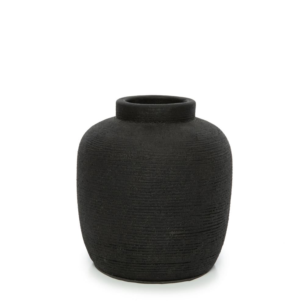 PICKY TERRACOTTA VASE | BLACK | 3 SIZES - Green Design Gallery