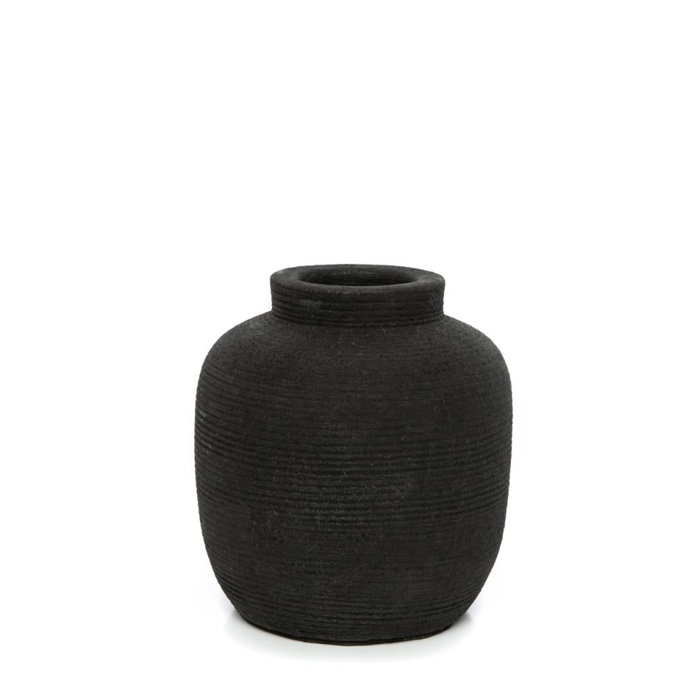 PICKY TERRACOTTA VASE | BLACK | 3 SIZES - Green Design Gallery