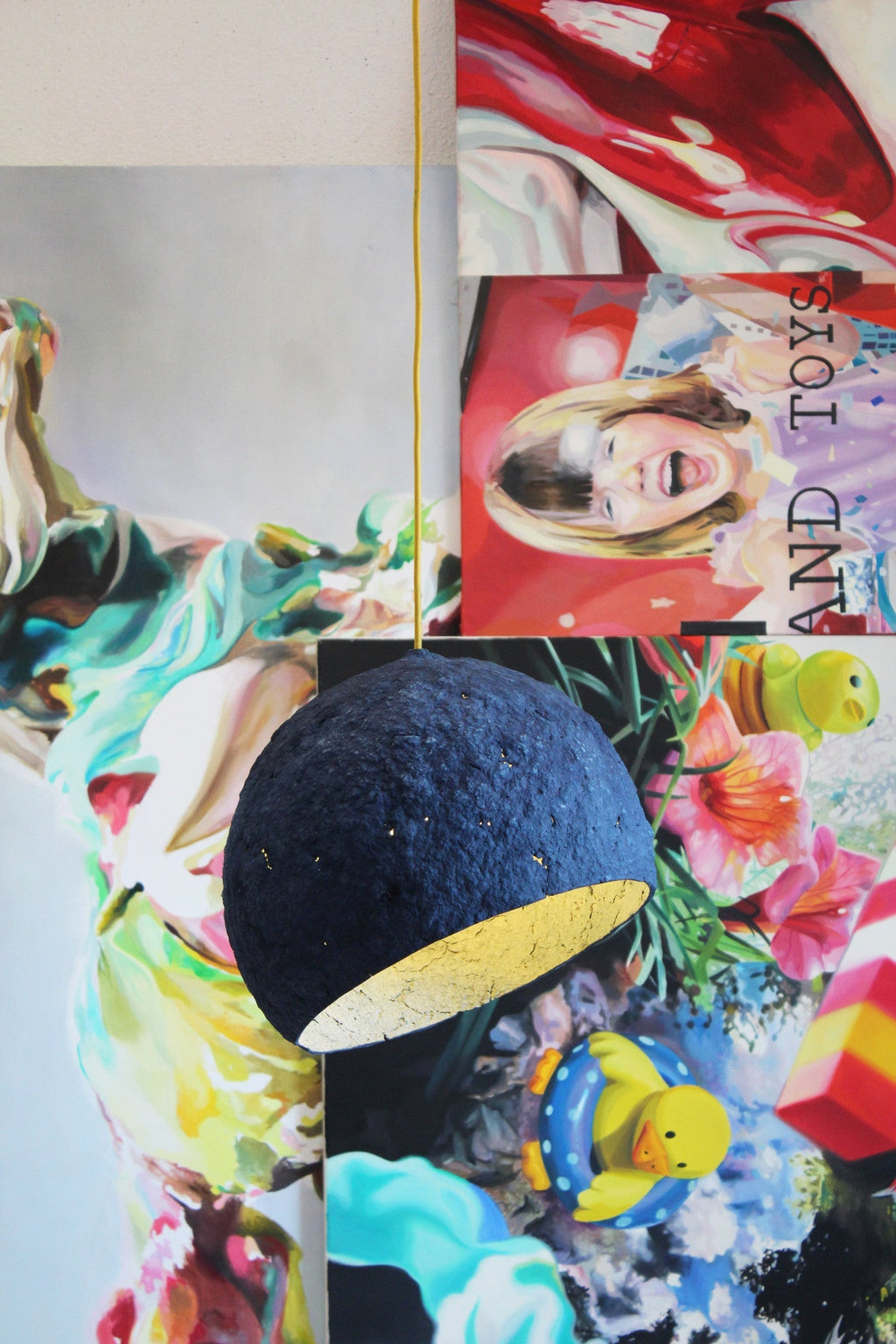 PLUTO PENDANT LAMP | PAPIER MACHÉ | 2 COLOR CHOICES - Green Design Gallery