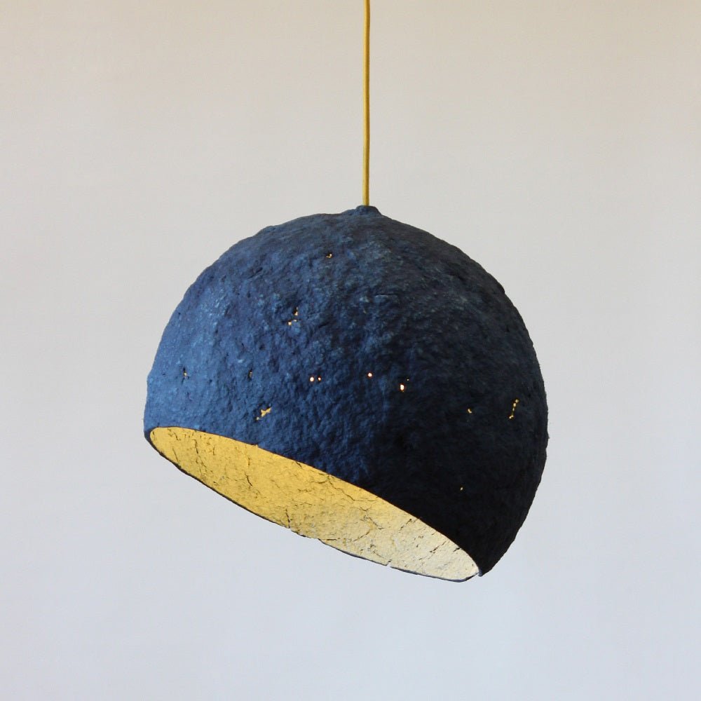 PLUTO PENDANT LAMP | PAPIER MACHÉ | 2 COLOR CHOICES - Green Design Gallery