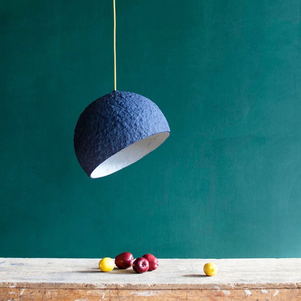 PLUTO PENDANT LAMP | PAPIER MACHÉ | 2 COLOR CHOICES - Green Design Gallery
