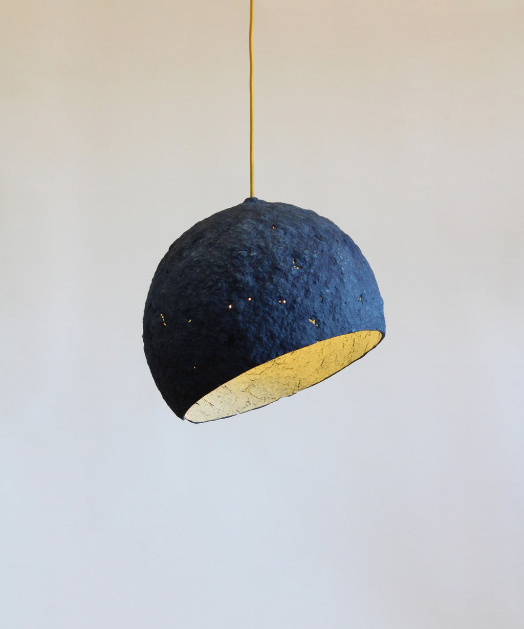 PLUTO PENDANT LAMP | PAPIER MACHÉ | 2 COLOR CHOICES - Green Design Gallery