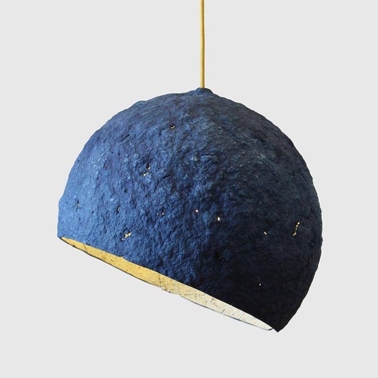 PLUTO PENDANT LAMP | PAPIER MACHÉ | 2 COLOR CHOICES - Green Design Gallery