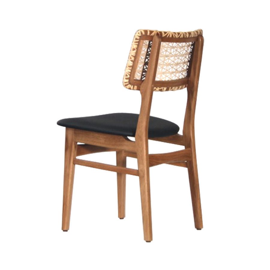 QUEBEC DINING CHAIR / WOVEN RATTAN + OAK - Green Design Gallery