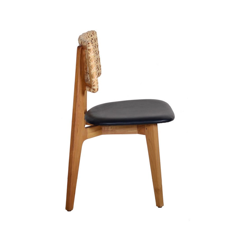 QUEBEC DINING CHAIR / WOVEN RATTAN + OAK - Green Design Gallery