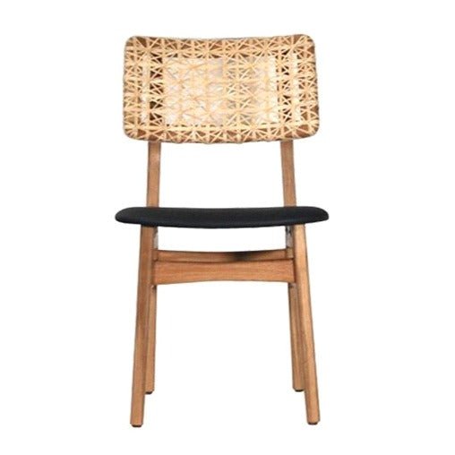 QUEBEC DINING CHAIR / WOVEN RATTAN + OAK - Green Design Gallery