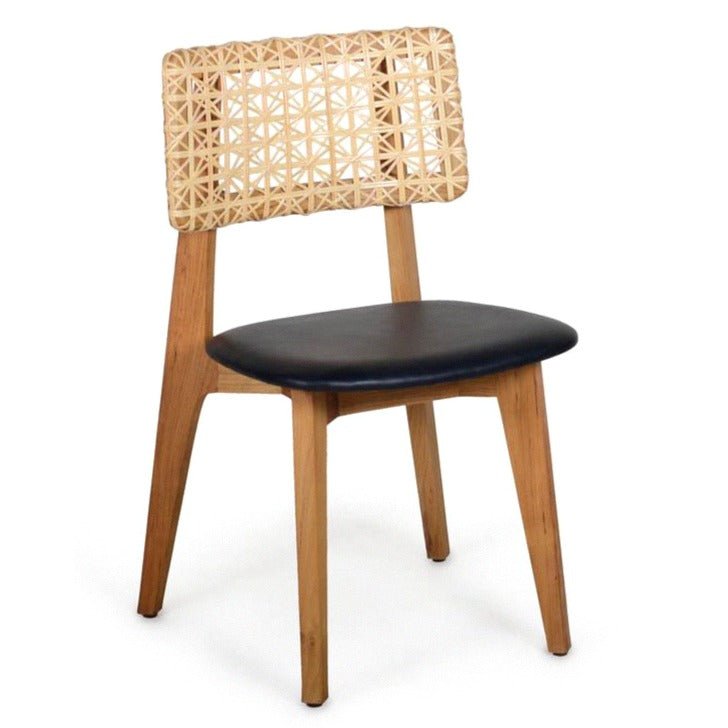 QUEBEC DINING CHAIR / WOVEN RATTAN + OAK - Green Design Gallery