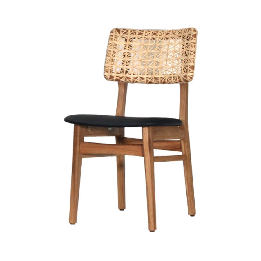 QUEBEC DINING CHAIR / WOVEN RATTAN + OAK - Green Design Gallery