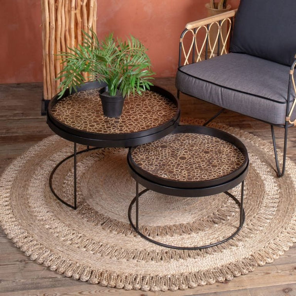 RACHA COCONUT NESTING COFFEE TABLES | SET OF 2 - Green Design Gallery