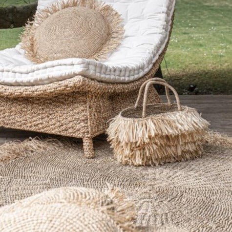RAFFIA BAHAMAS BASKET BAG | FAIR TRADE | NATURAL - Green Design Gallery